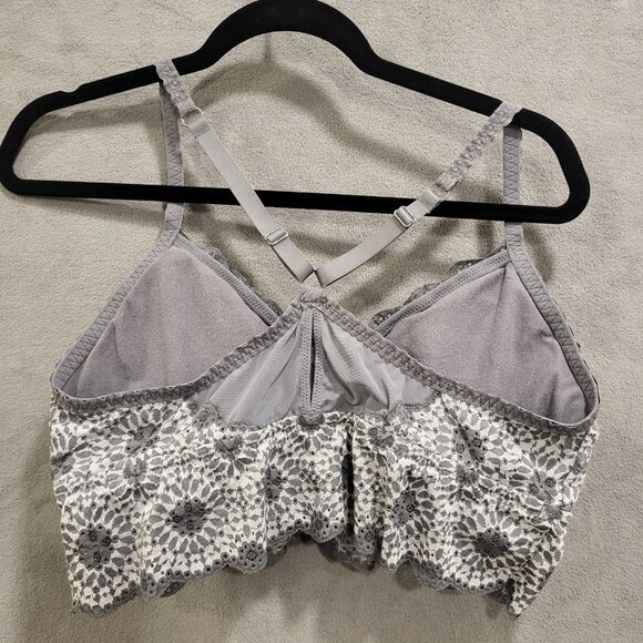 Aerie Full Coverage Lace Wireless Racerback Bralette with Removable Pads Size XL - Picture 2 of 3